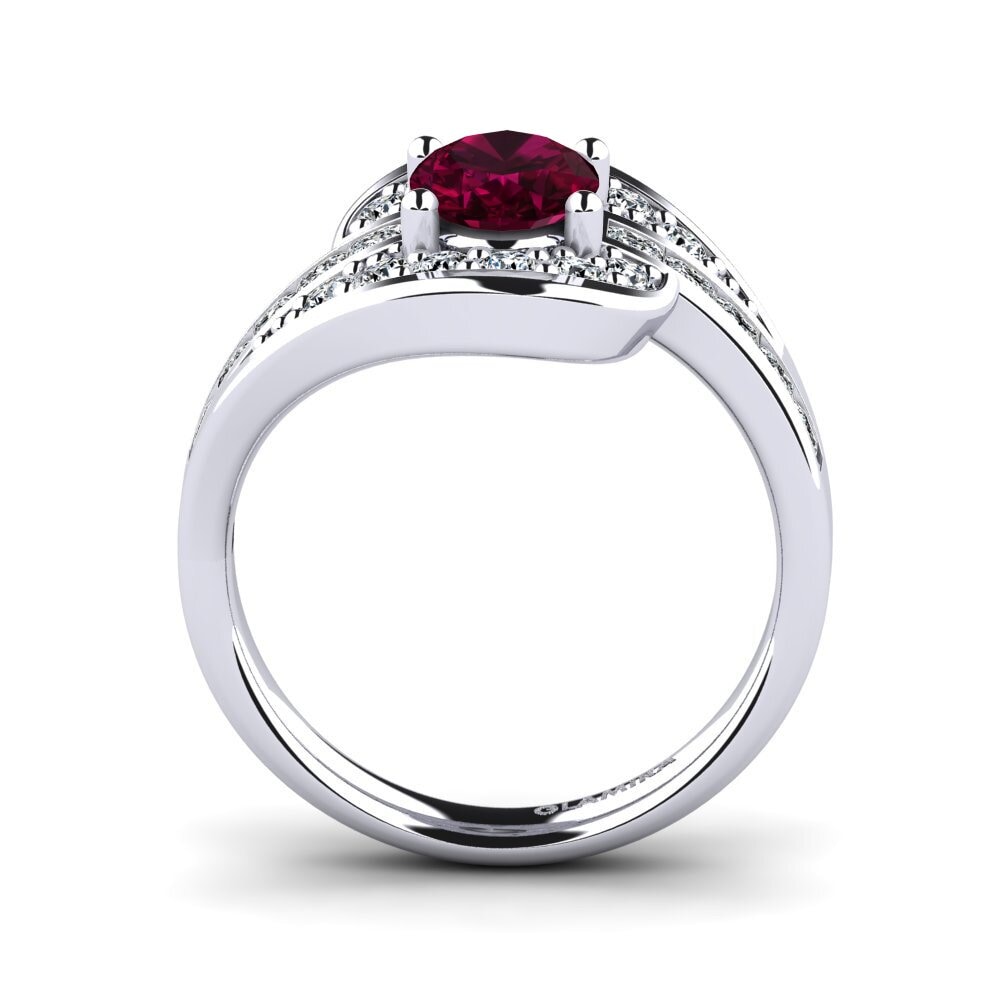 Rhodolite Garnet Engagement Ring Saimara