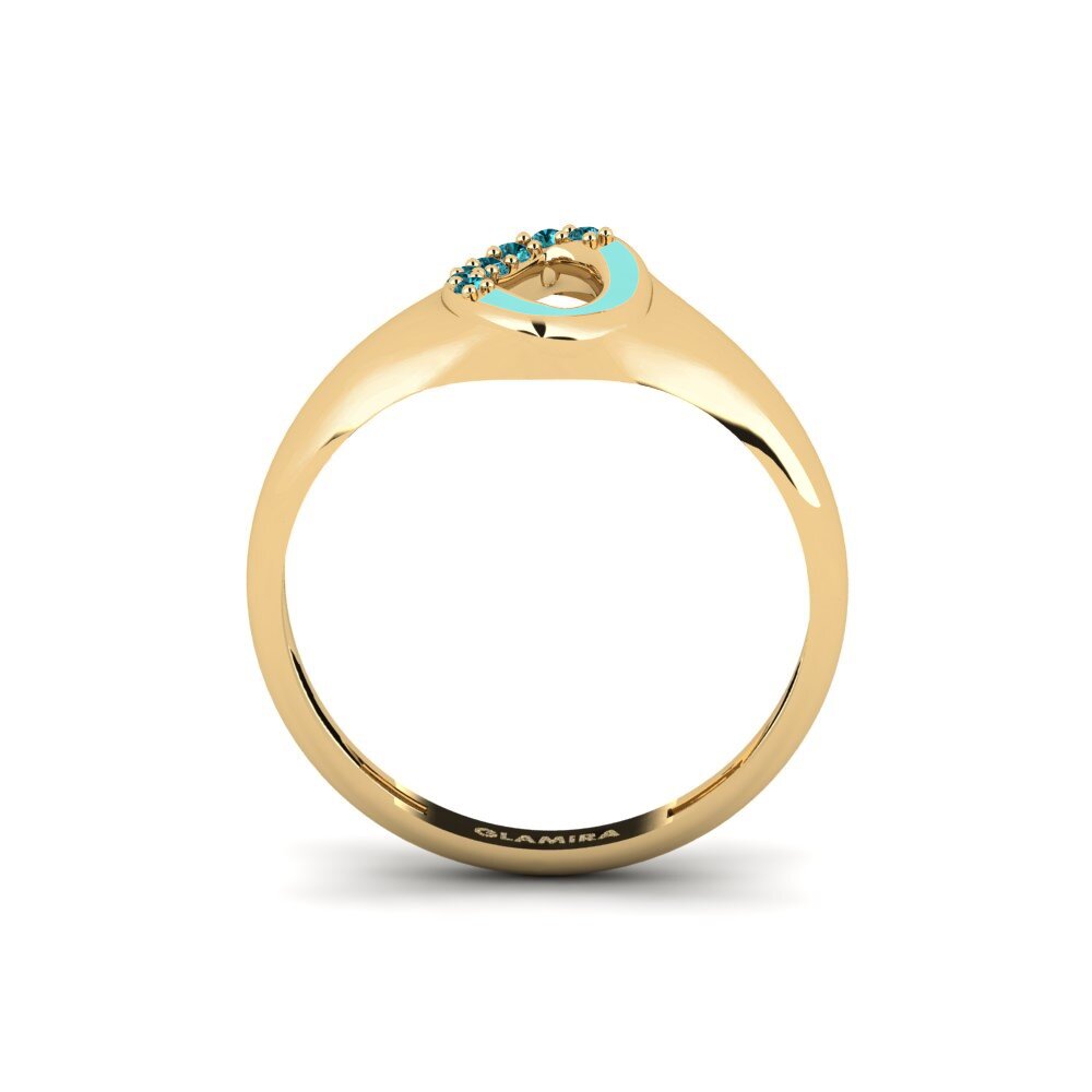 Diamante Azul Anel Sakona