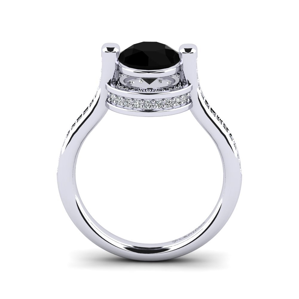 Black Sapphire Engagement Ring Salamis