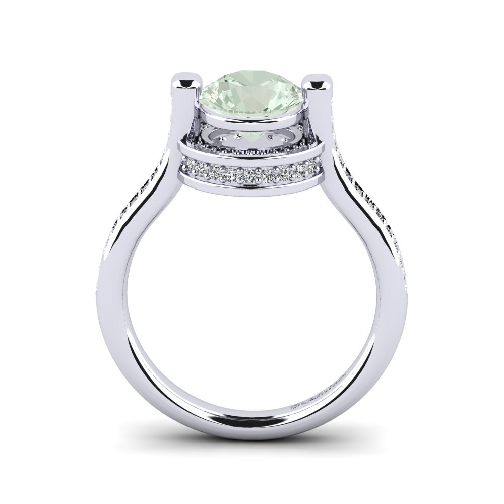 Green Amethyst Engagement Ring Salamis
