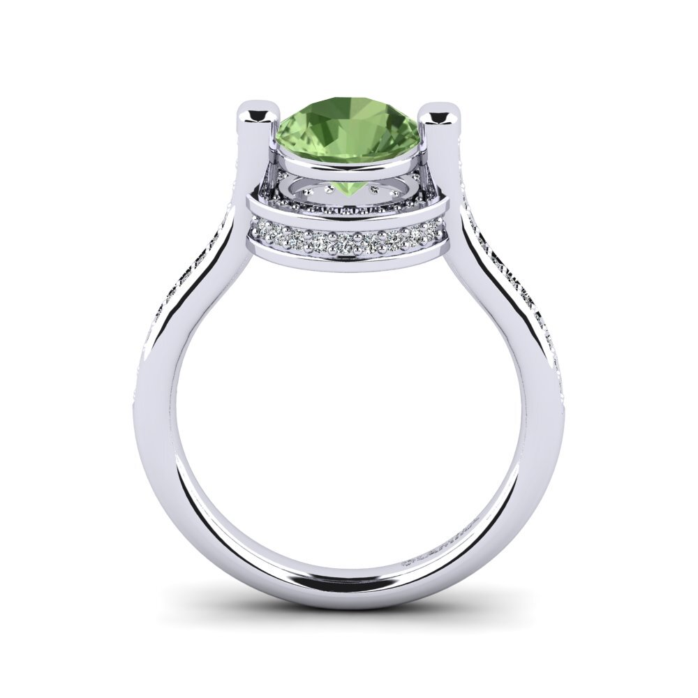 Green Sapphire Engagement Ring Salamis