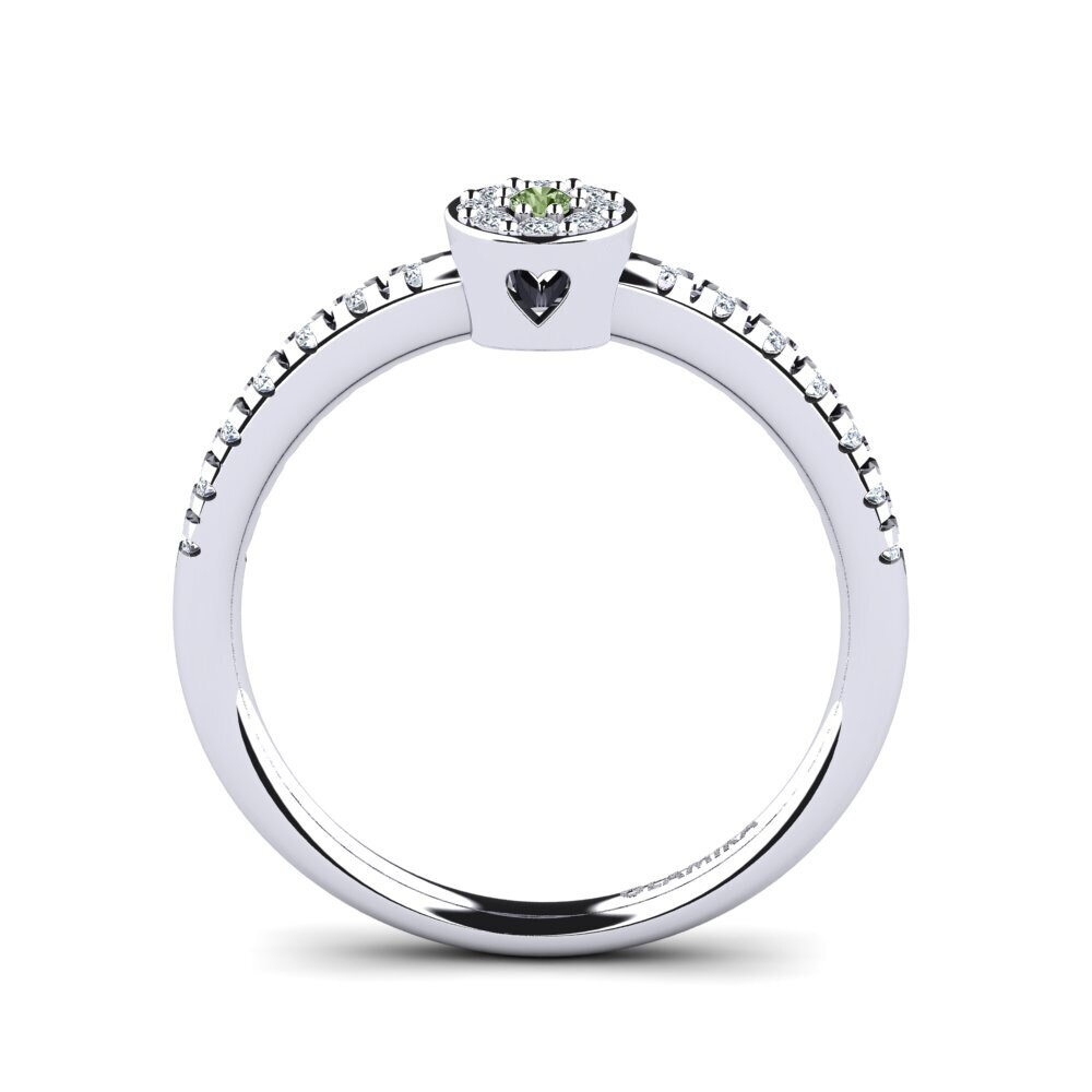 Diamante Verde Anel de Noivado Salbatora