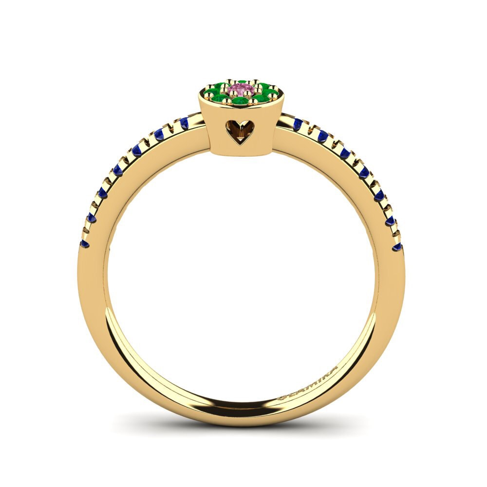 14ct Yellow Gold Rhodolite Garnet Engagement Ring Salbatora