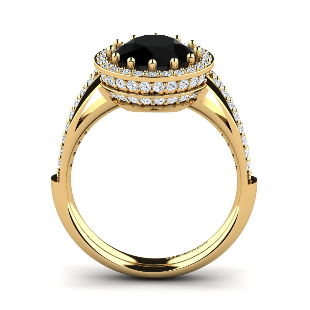 Black Sapphire Engagement Ring Salerno
