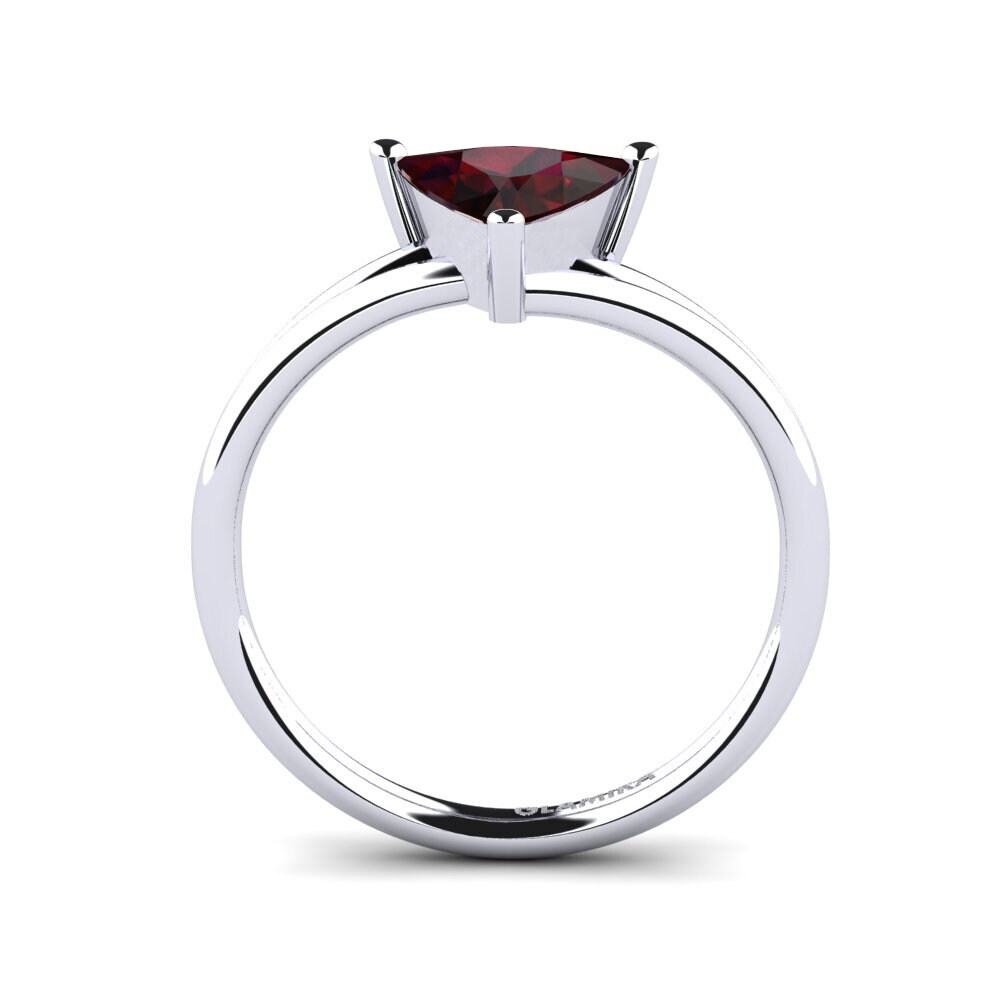 Trillion Garnet Engagement Ring Saletta