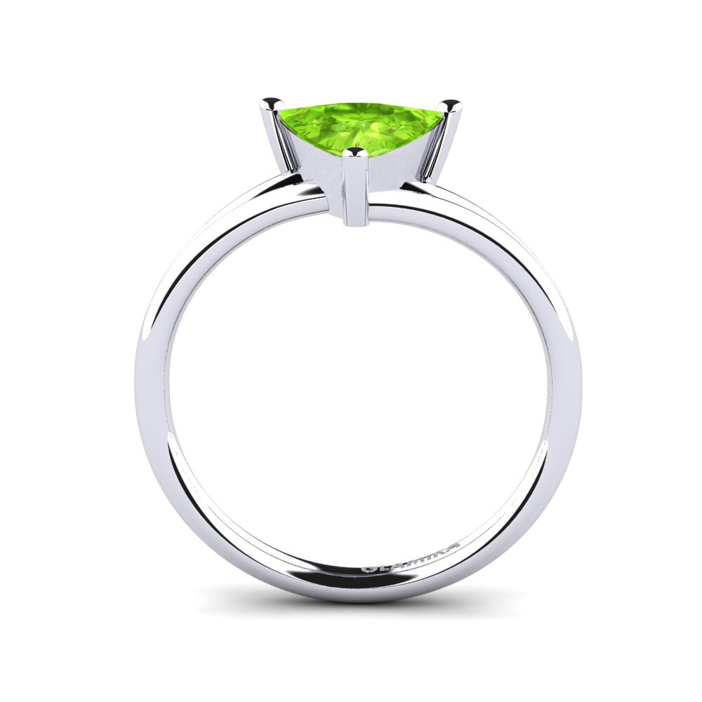 Trillion Peridot Engagement Ring Saletta