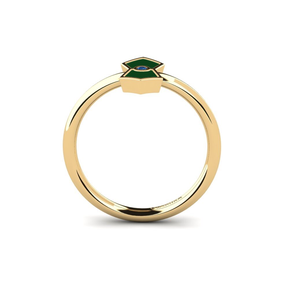 Dunkelblauer Zirkonia Ring Saltanob