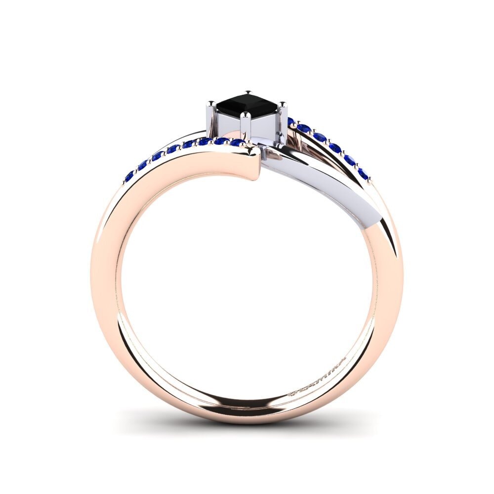 14k Rose & White Gold Engagement Ring Samar