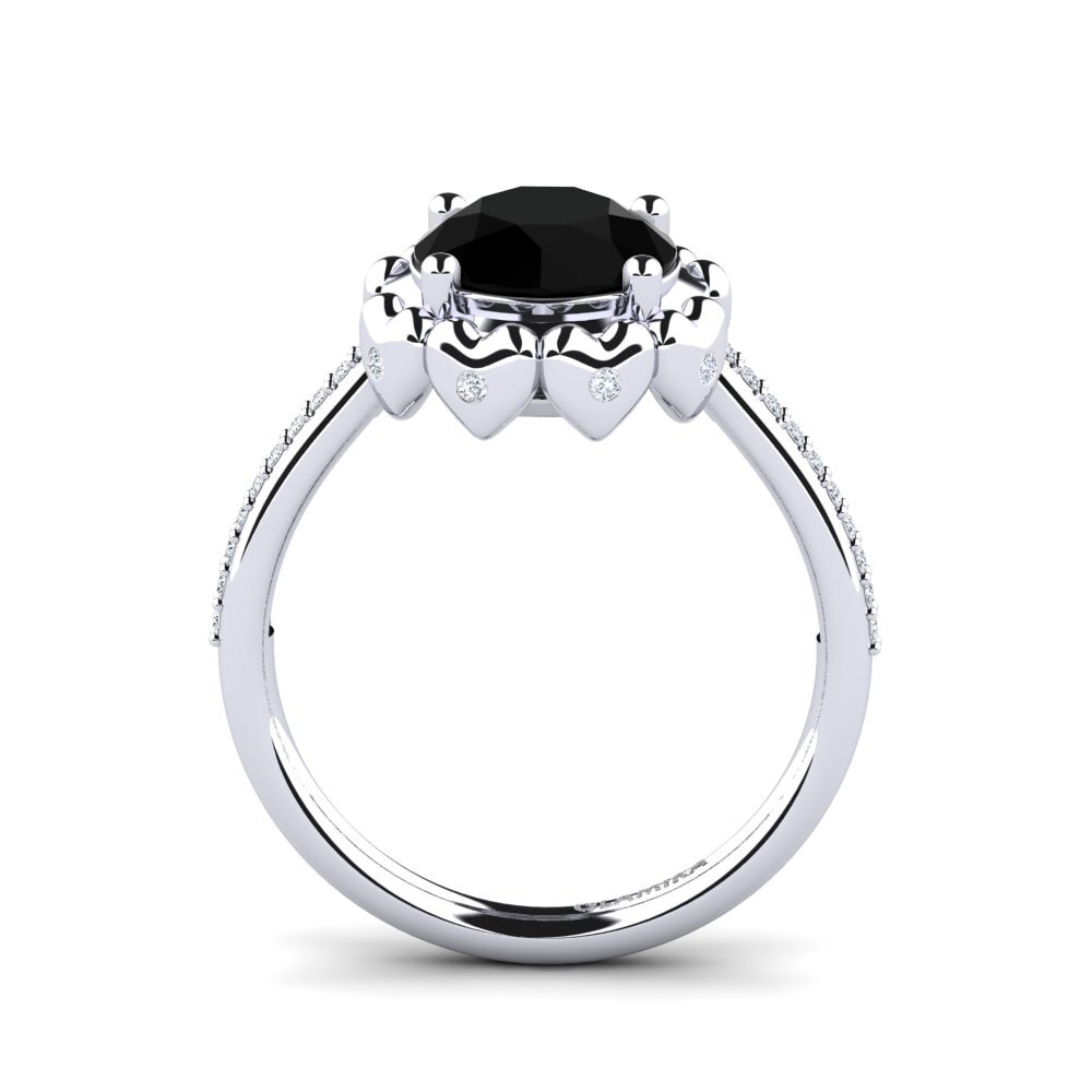Black Sapphire Engagement Ring Samina