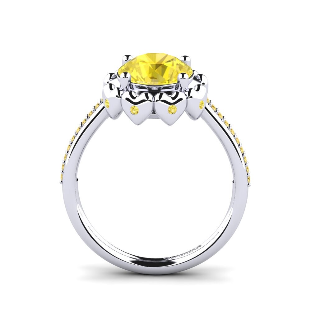 Yellow Sapphire Engagement Ring Samina