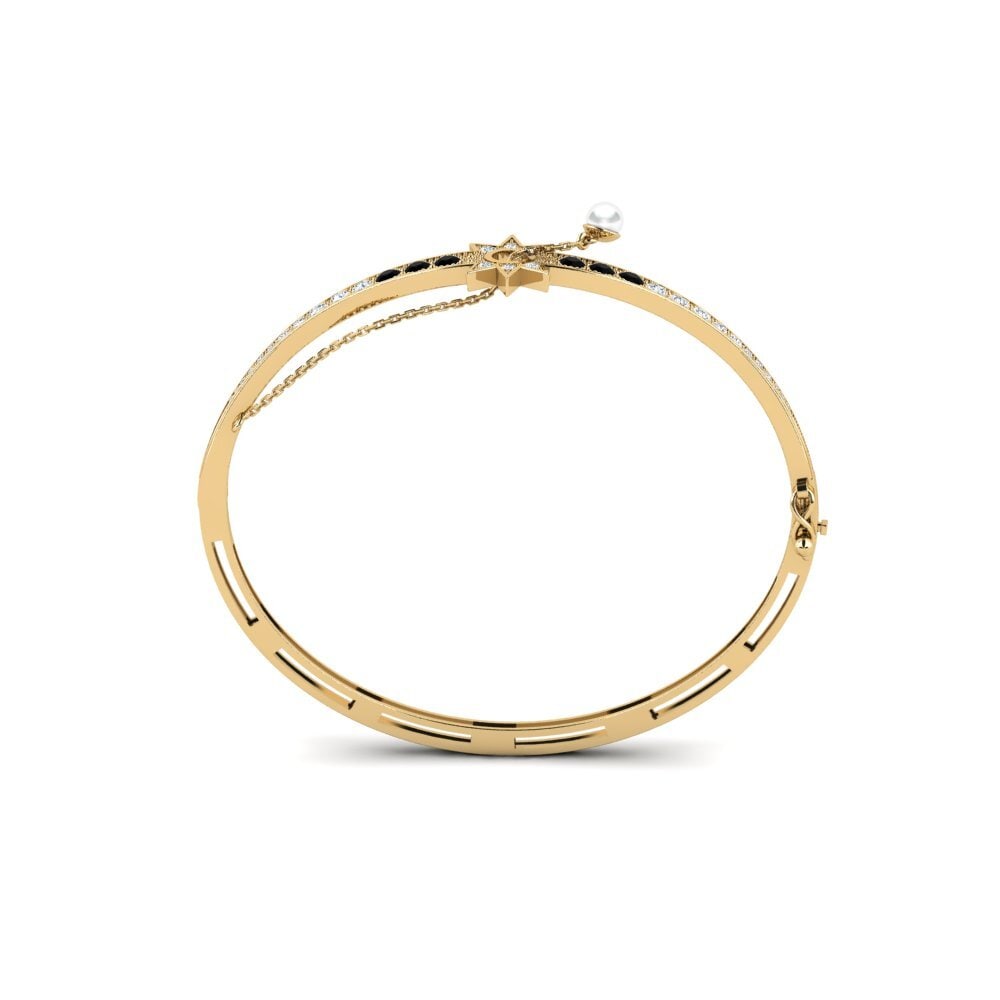 Round Black Diamond Women's Bangle Samson