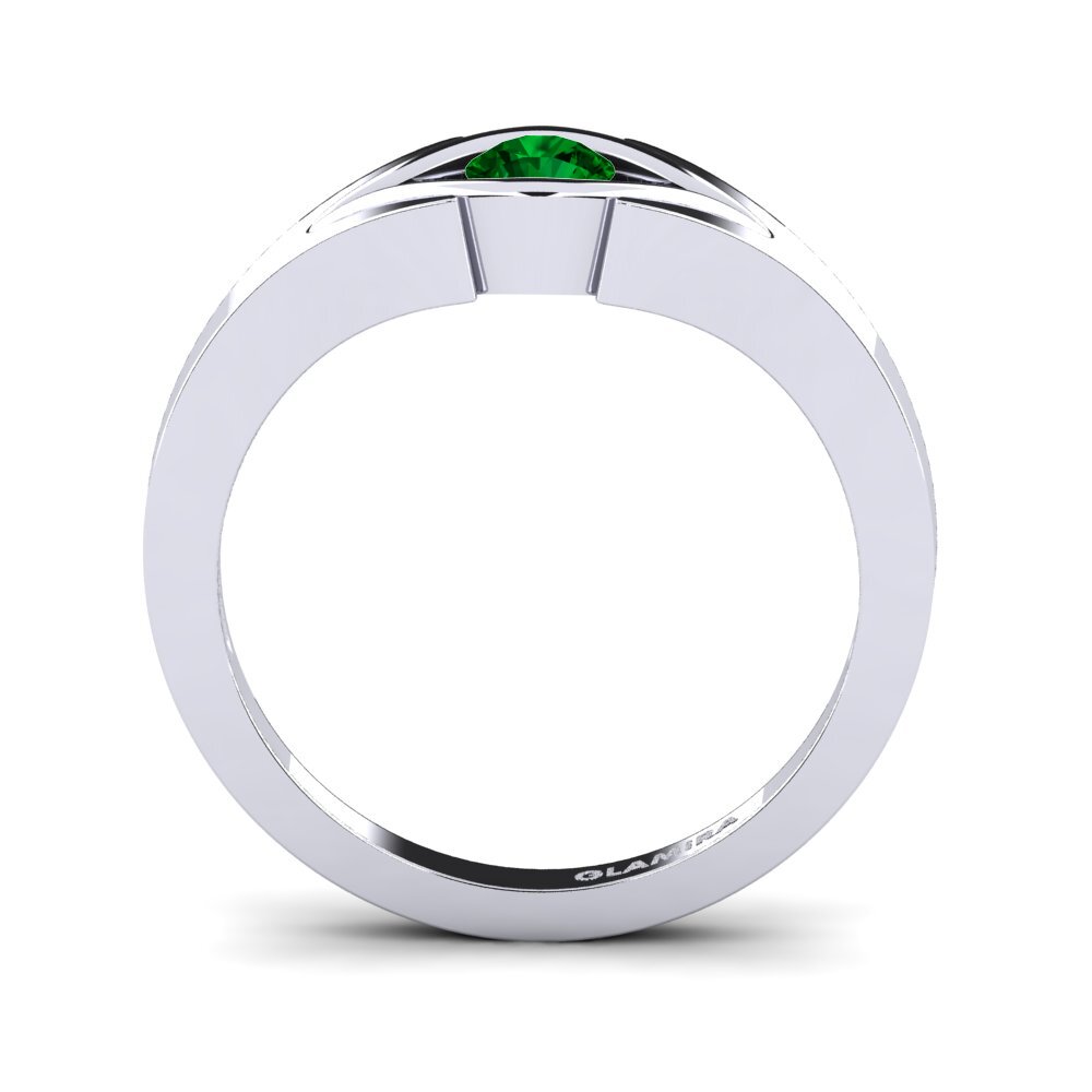 Green Zirconia Engagement Ring Samy