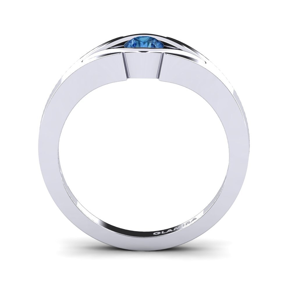 Dark Blue Zirconia Engagement Ring Samy