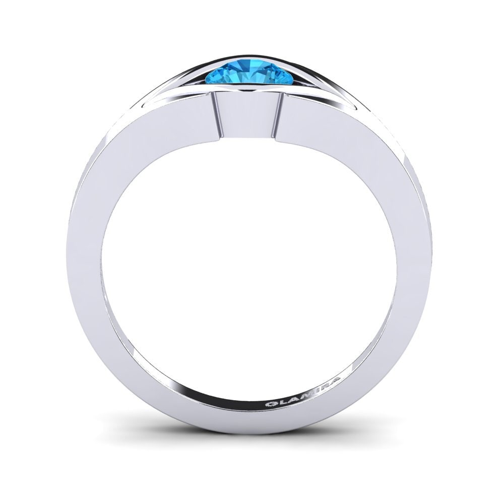 Blue Topaz Engagement Ring Samy 0.5 crt