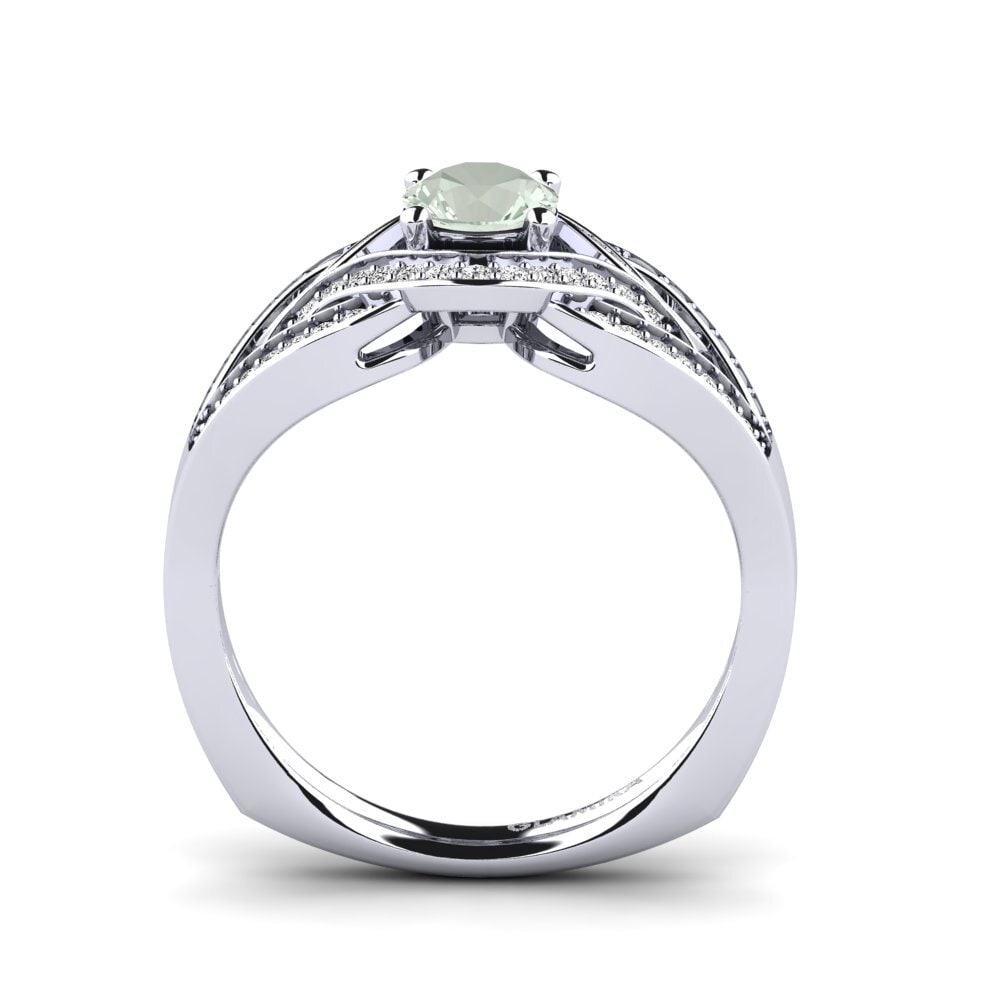 Amatista verde Anillo de compromiso Santa