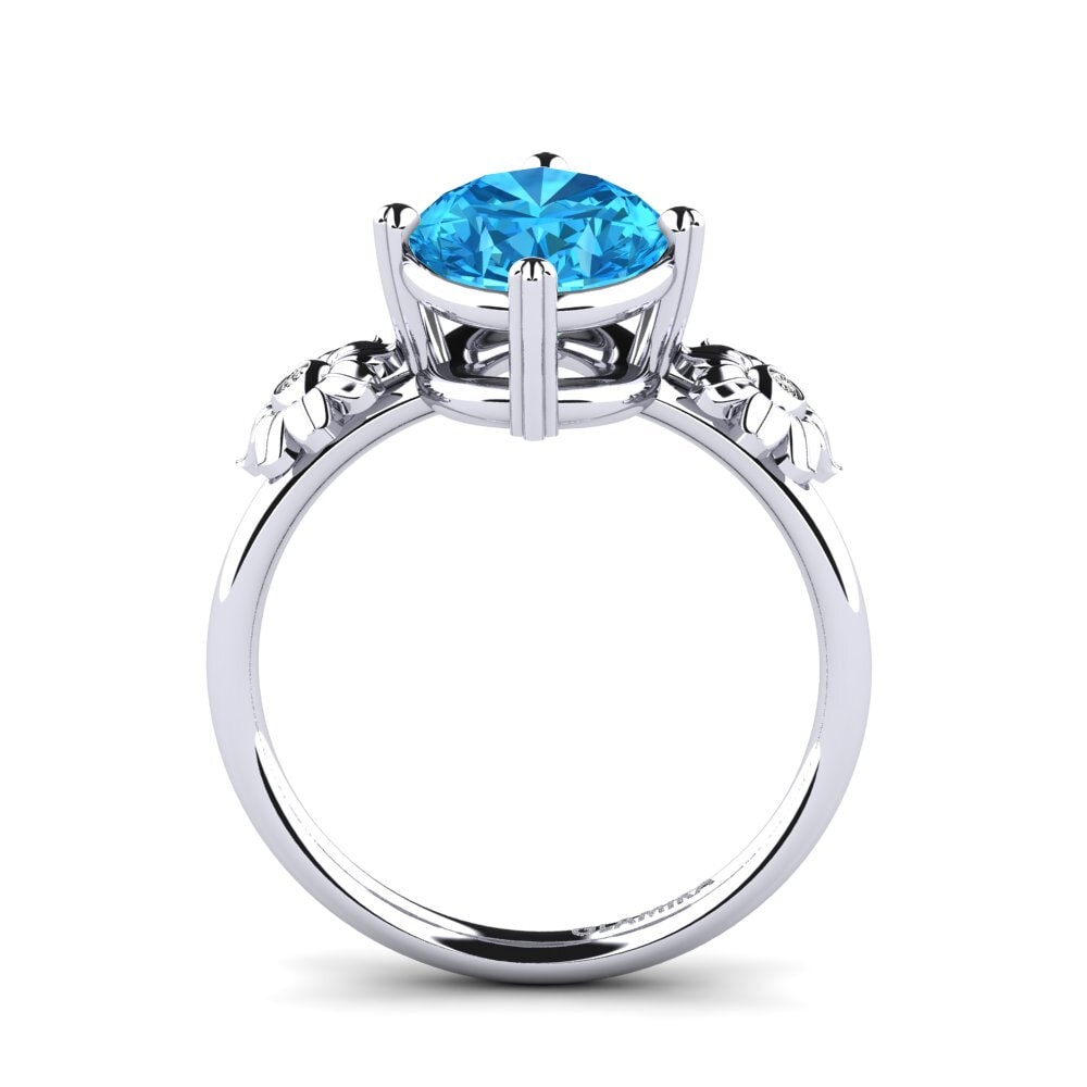 Blue Topaz Engagement Ring Saona