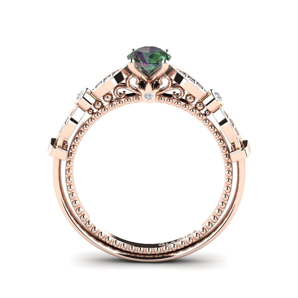 Mystic Topaz Engagement Ring Sariel