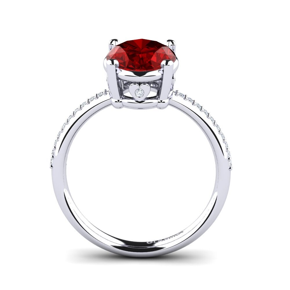 Ruby (Lab Created) Engagement Ring Sarolta