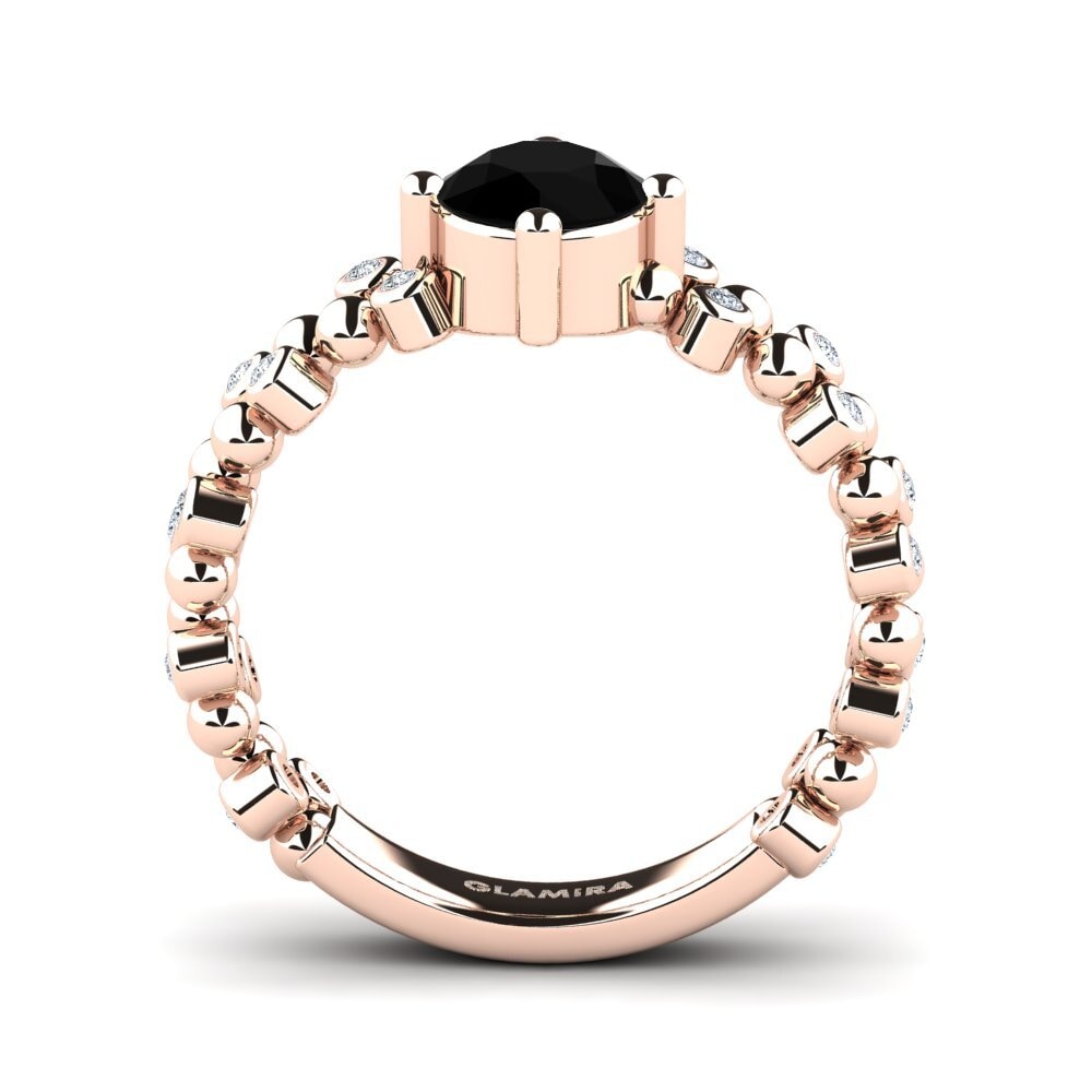 Black Diamond Engagement Ring Saturnina