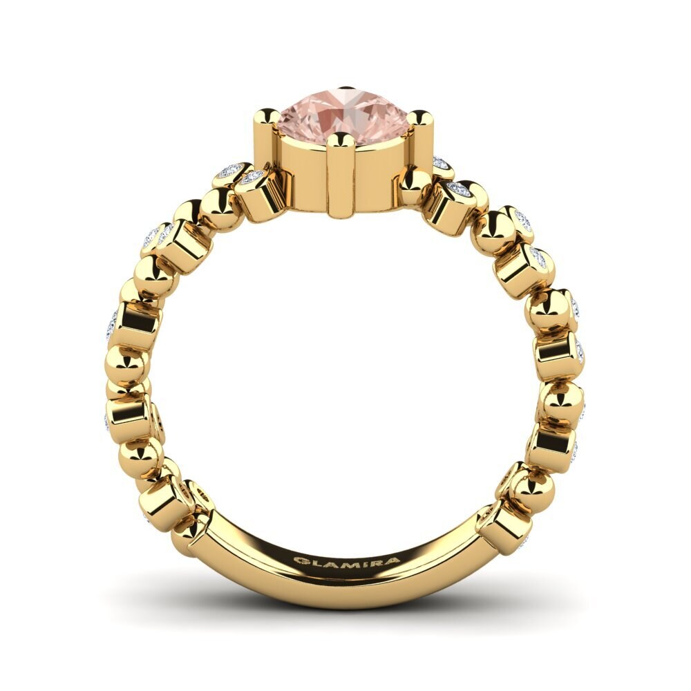 14ct Yellow Gold Morganite Engagement Ring Saturnina