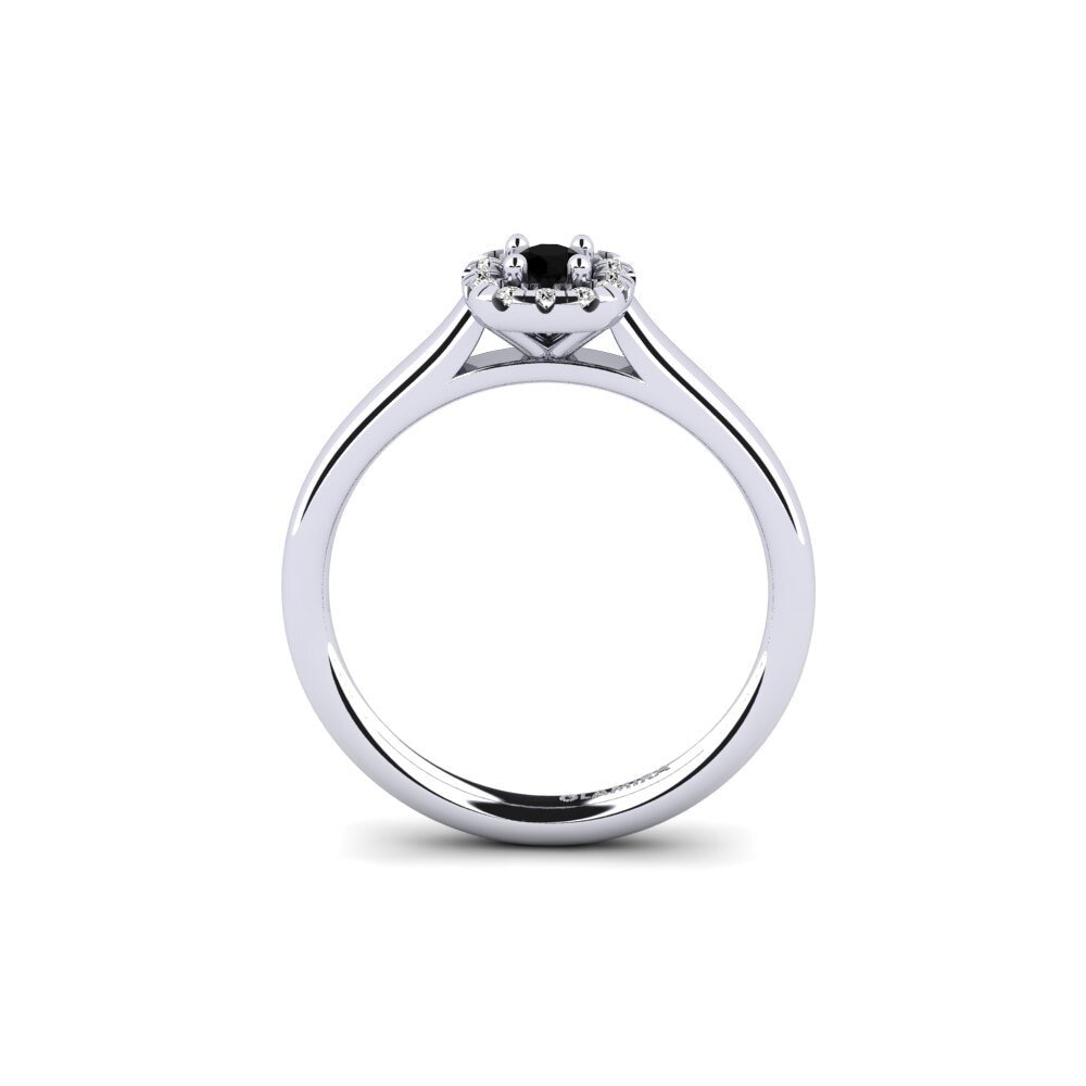 Black Onyx Engagement Ring Savanna 0.1 crt