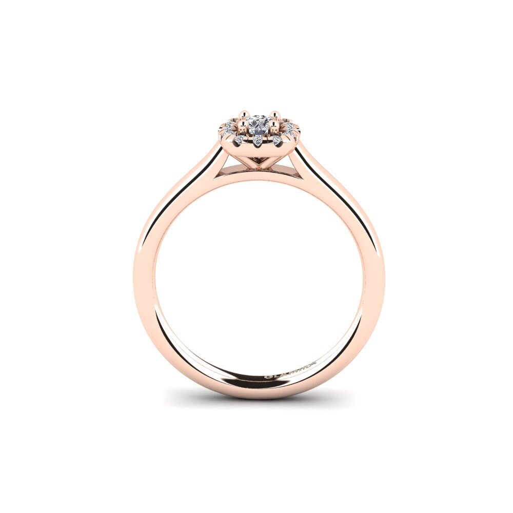 14ct Rose Gold Engagement Ring Savanna 0.1 crt