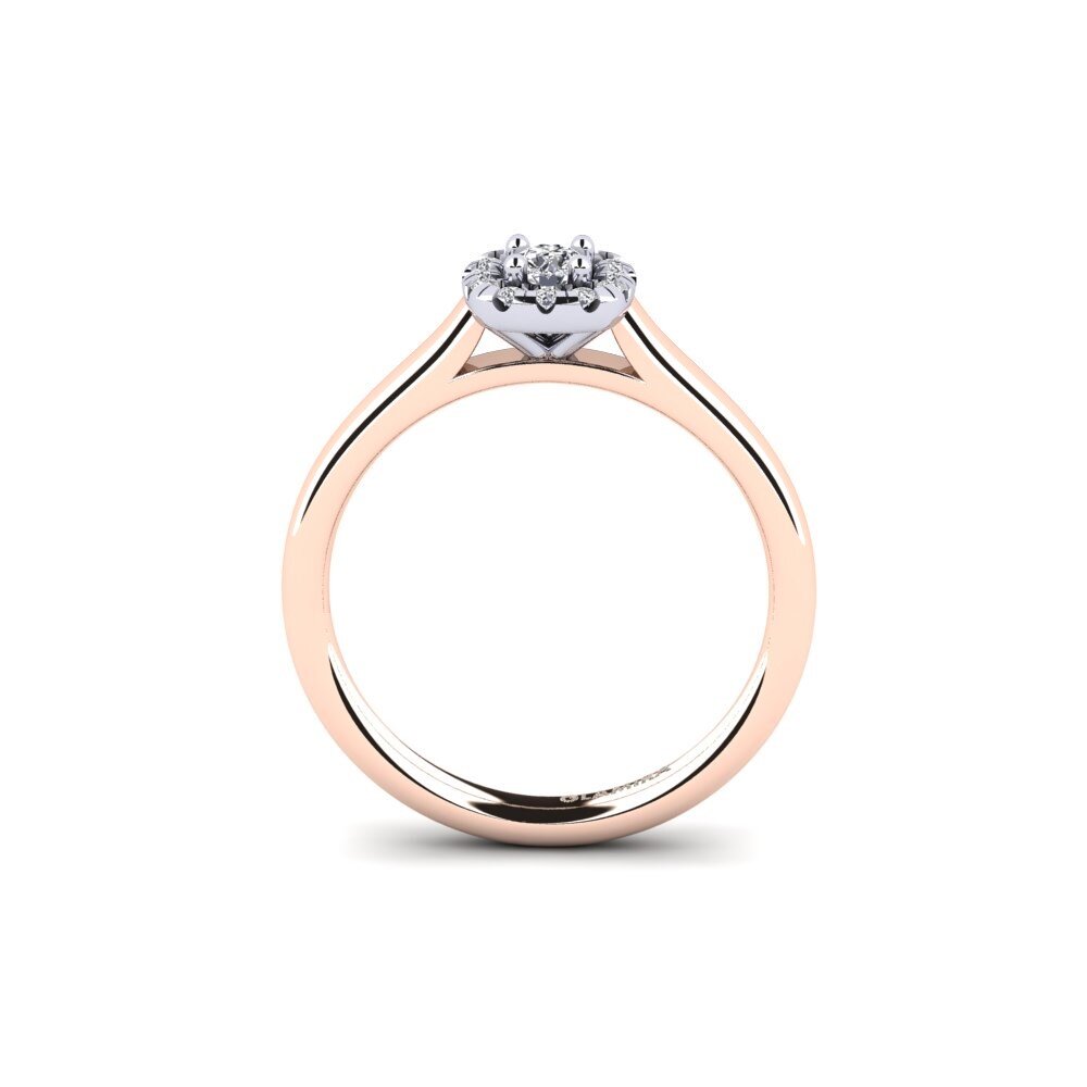 585 Rot & Weißgold Verlobungsring Savanna 0.1 crt