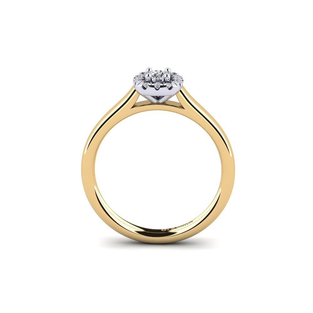 14ct Yellow / White Gold Engagement Ring Savanna 0.1 crt