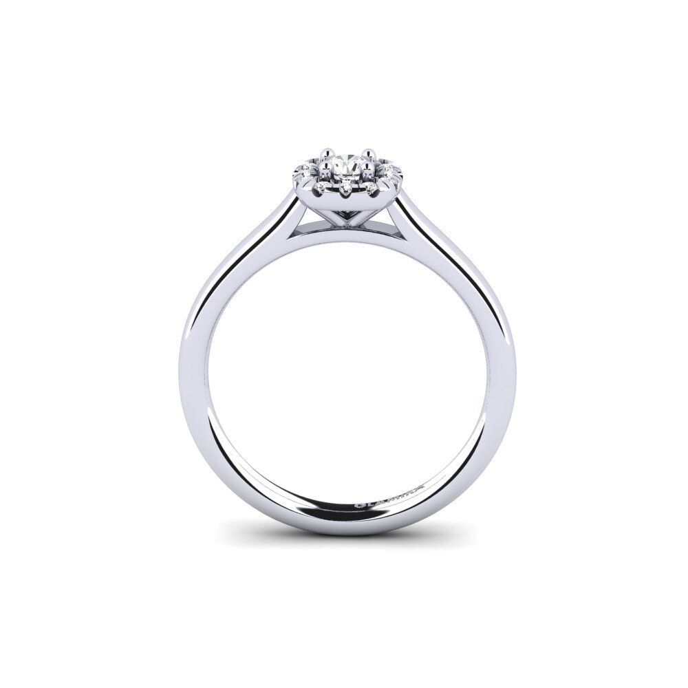 Zafiro blanco Anillo de compromiso Savanna 0.1 crt