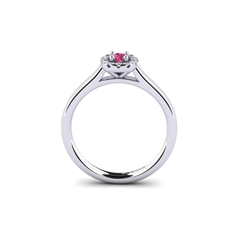 Pink Tourmaline Engagement Ring Savanna 0.1 crt