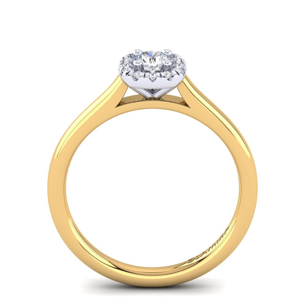 18k Yellow & White Gold Engagement Ring Savanna