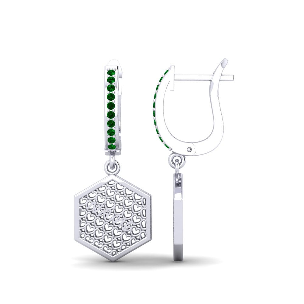 Green Zirconia Women's Earring Scolaire