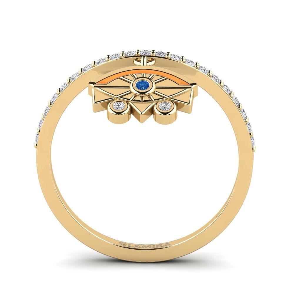 Dunkelblauer Zirkonia Ring Scut