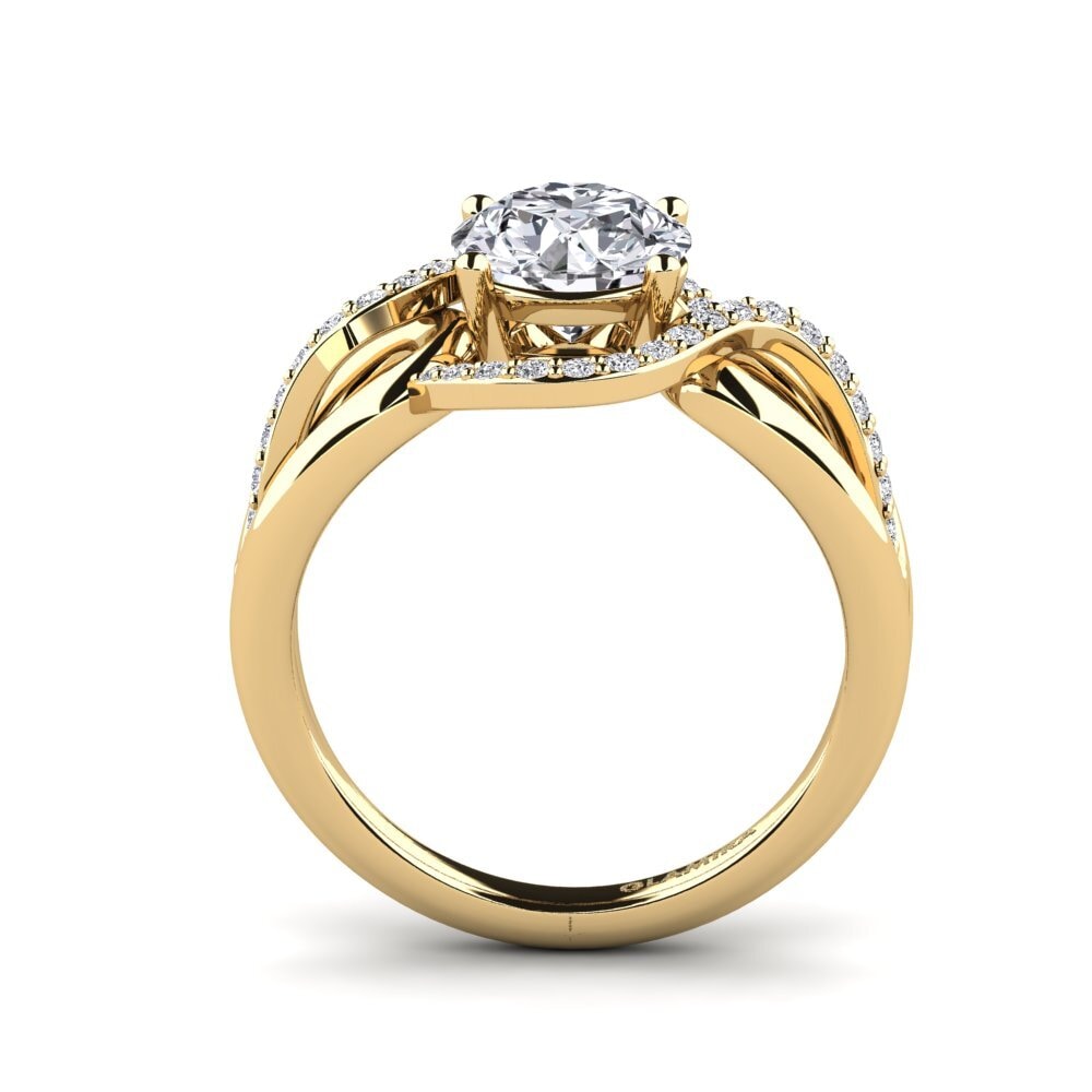 14ct Yellow Gold Diamond Women's Ring Selifig