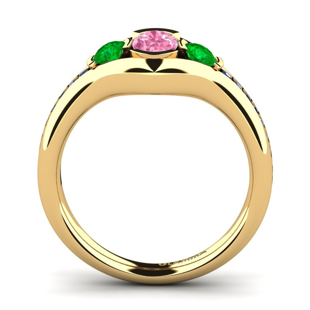 Pink Sapphire Engagement Ring Sencillo
