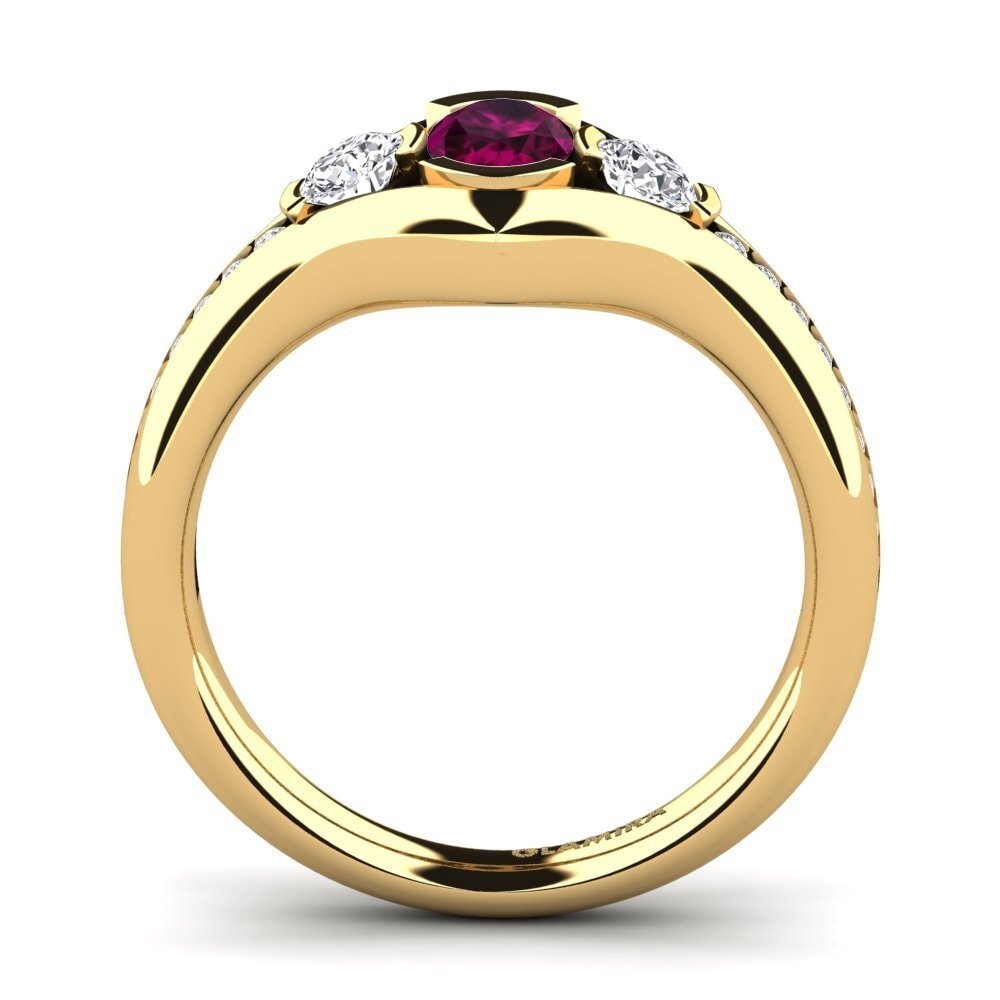 Rhodolite Garnet Engagement Ring Sencillo