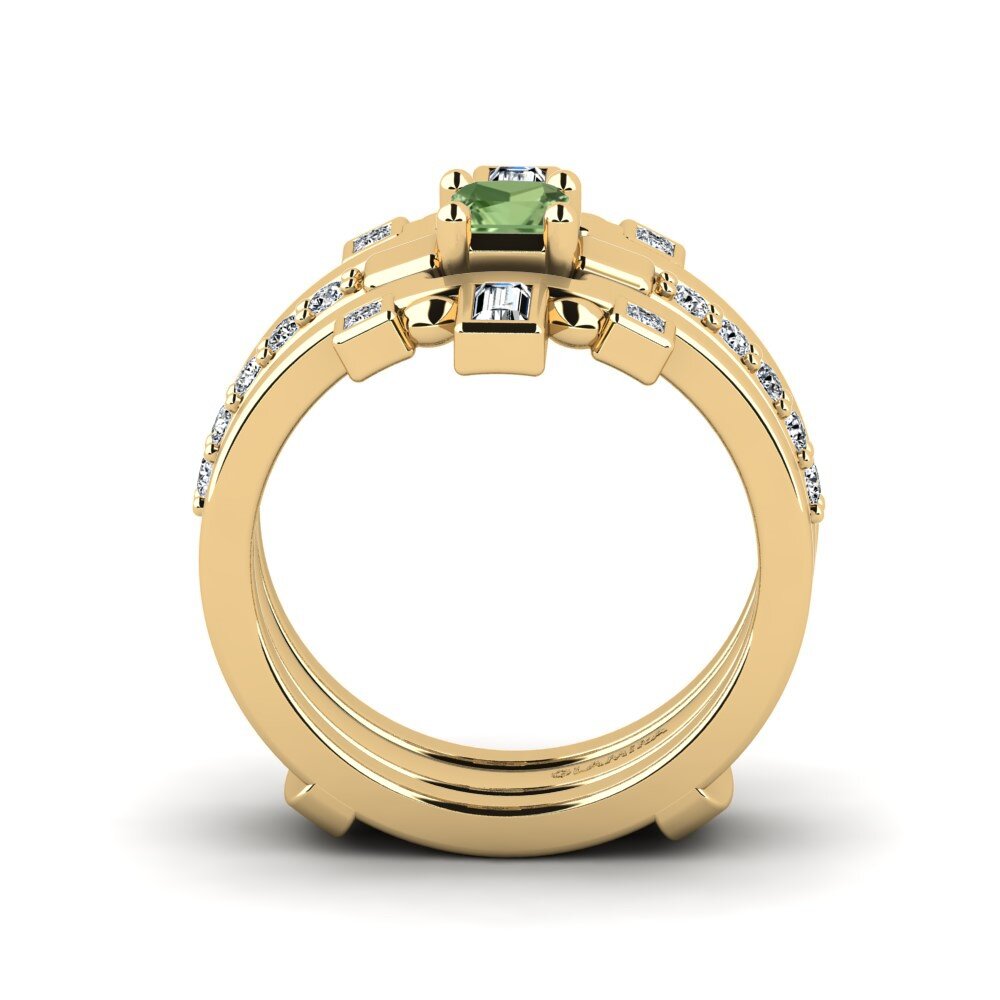 Zafiro Verde Anillo Sendryha - SET