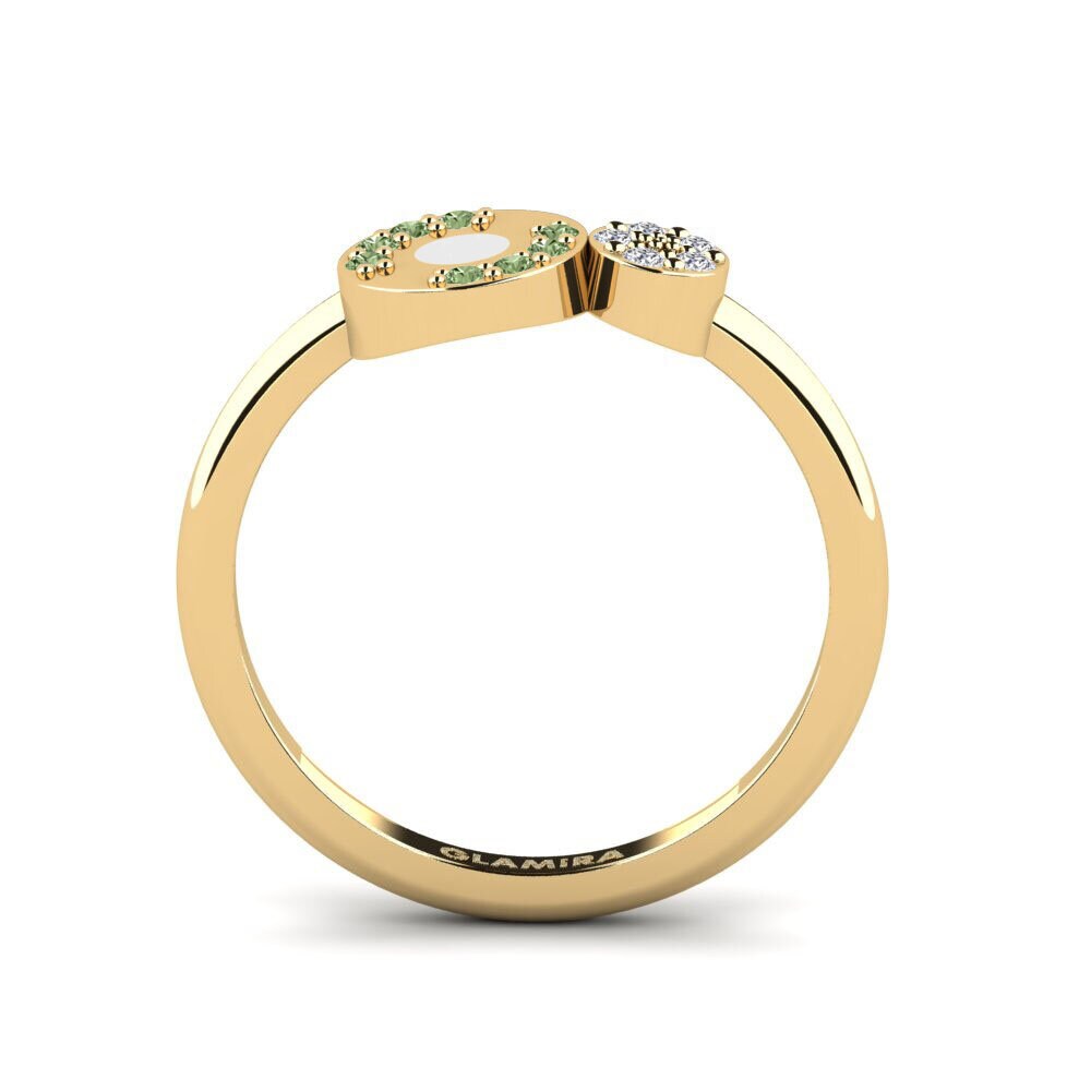 Diamante Verde Anillo Sens