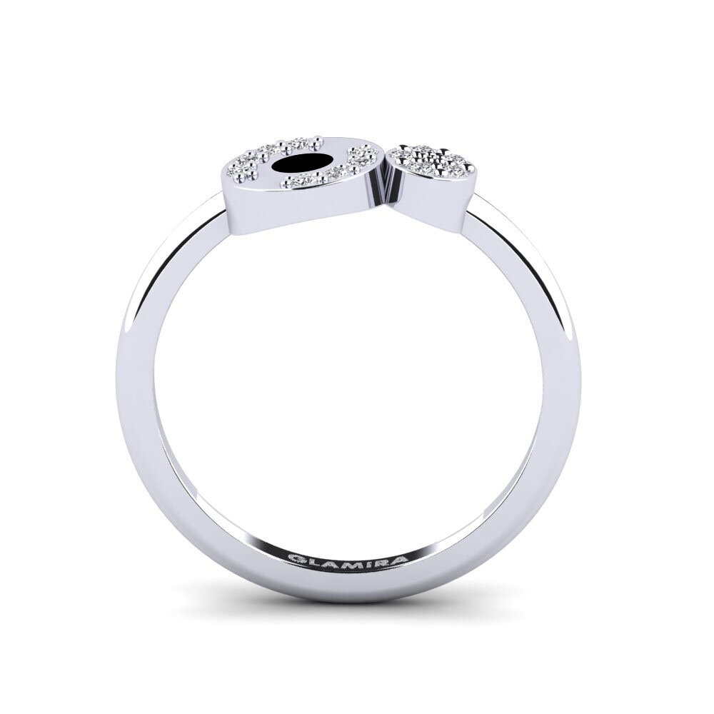 Or Blanc 14k Bague Sens
