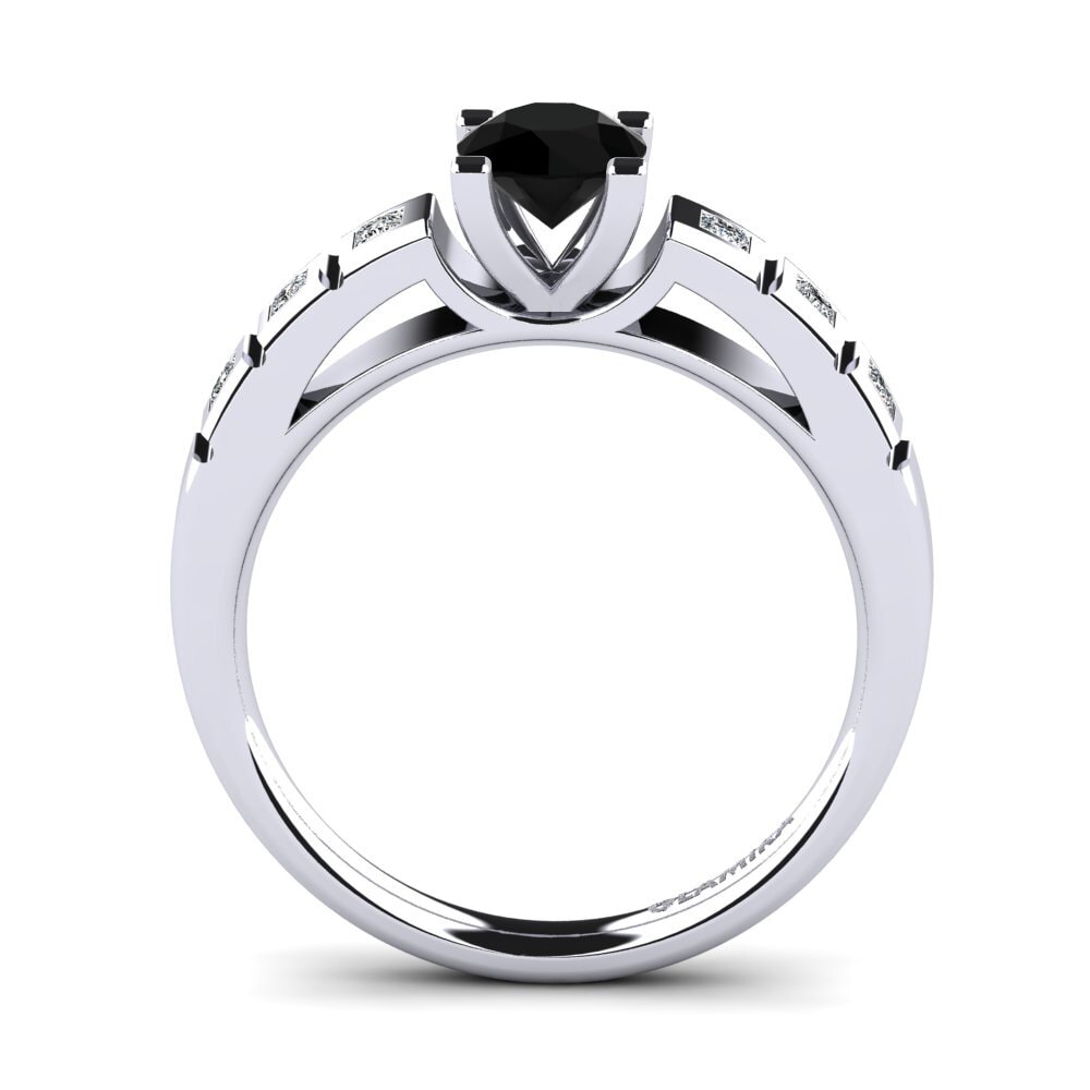 Black Diamond Engagement Ring Sensonia