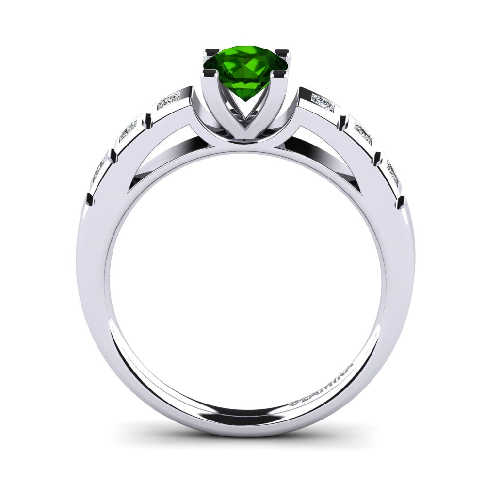 Green Tourmaline Engagement Ring Sensonia