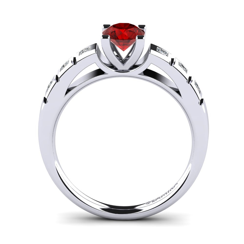 Ruby (Lab Created) Engagement Ring Sensonia