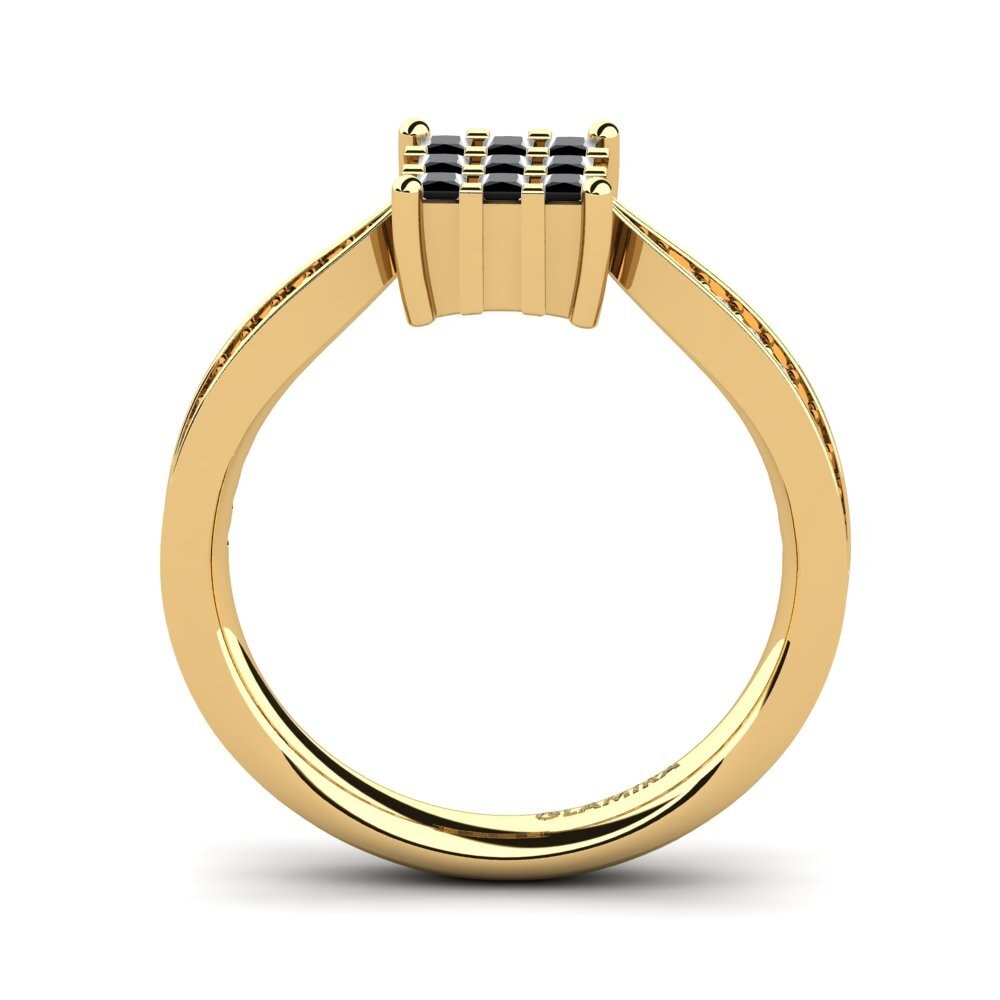 Black Diamond Engagement Ring Serilda