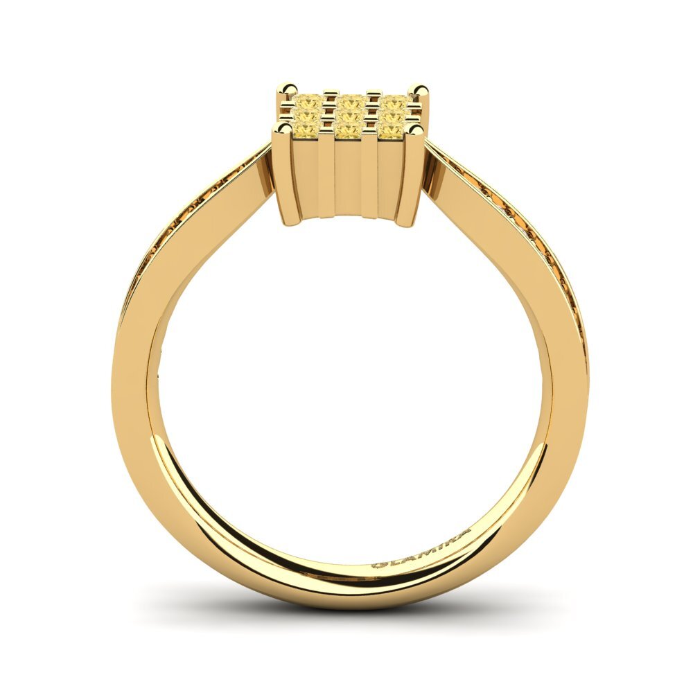 Princess Yellow Diamond Engagement Ring Serilda
