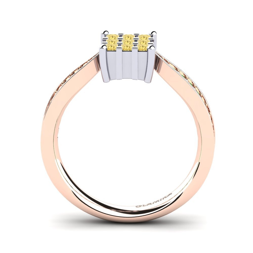14k Rose & White Gold Engagement Ring Serilda