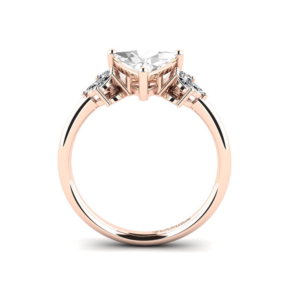 Trillion White Topaz Engagement Ring Sestea
