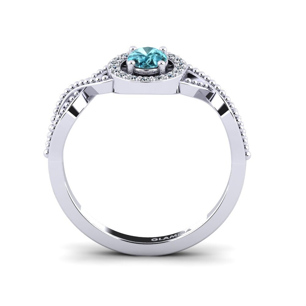 Blue Zircon Women's Ring Seto