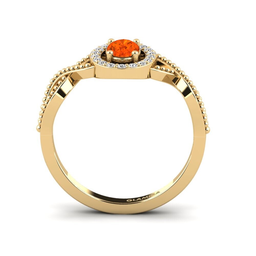 Ópalo Fuego Anillo de Mujer Seto
