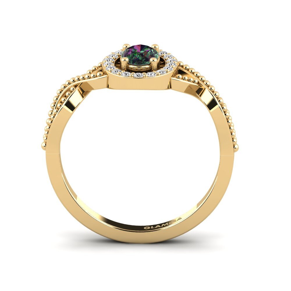 Topacio Místico Anillo de Mujer Seto