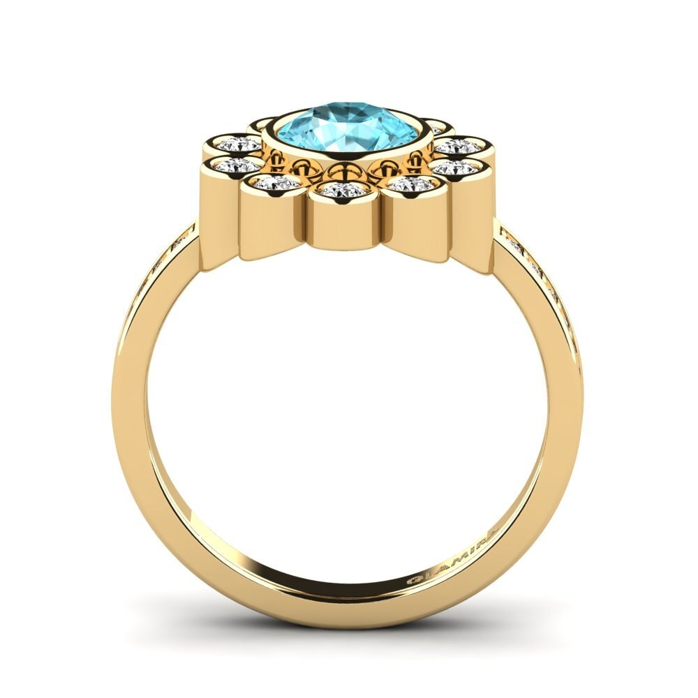 Blauer Zirkon Ring Seyang